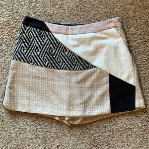 Anthropologie Elevenses Tweed Patchwork Skort Sz 6